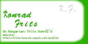 konrad frits business card